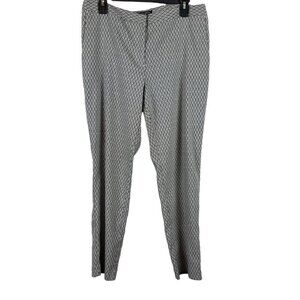 Mario Serrani Italy Women Stretch Geometric High Rise Print Pants Size 12